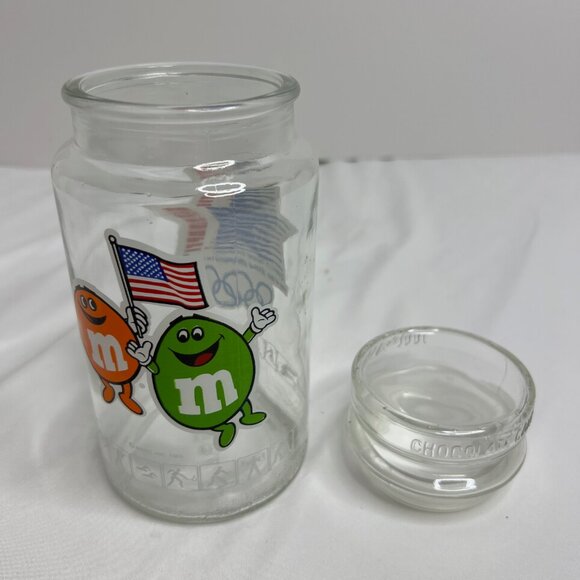 1984 Olympic Commemorative Los Angeles Games XXIII Glass 7.5" M&M Jar Vintage - Picture 7 of 8